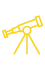 telescope icon in yellow colour
