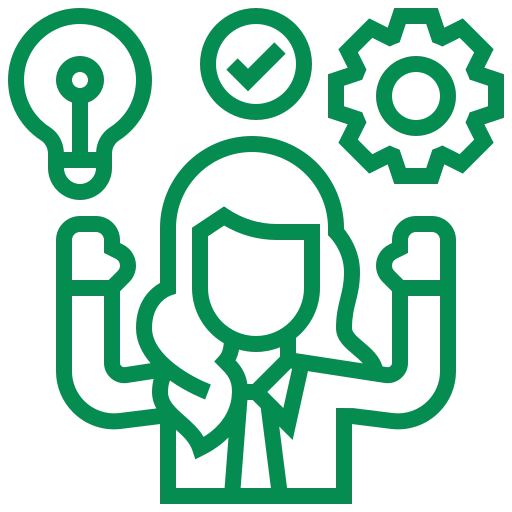 competence icon in green colour